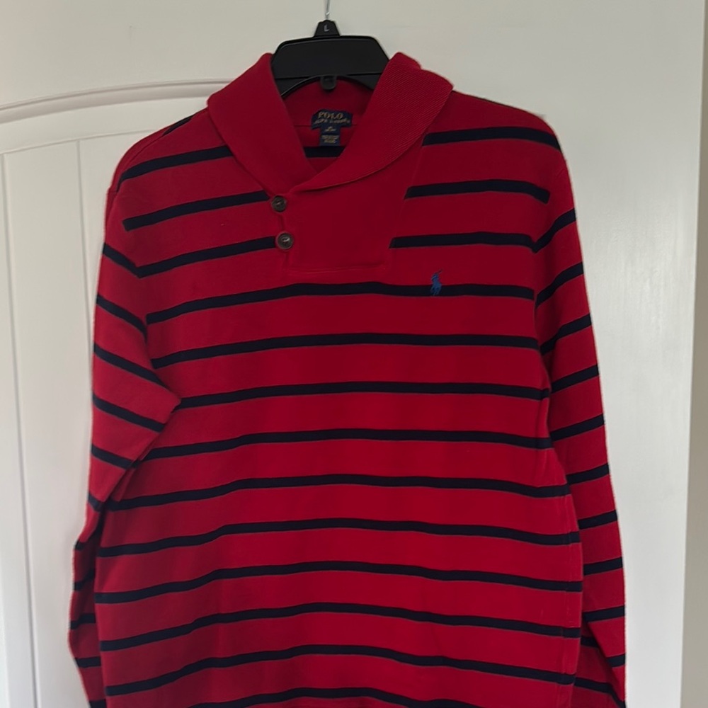 Polo by Ralph Lauren Red and Navy Sweatshirt